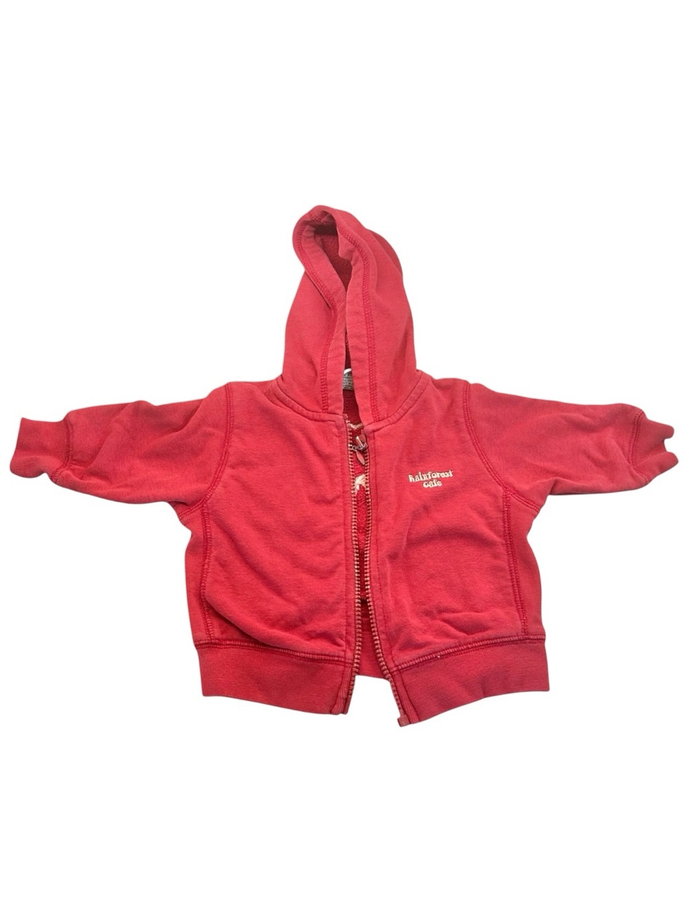 Rainforest Cafe Baby Red Hooded Jacket Size 6 Months‎ Vintage